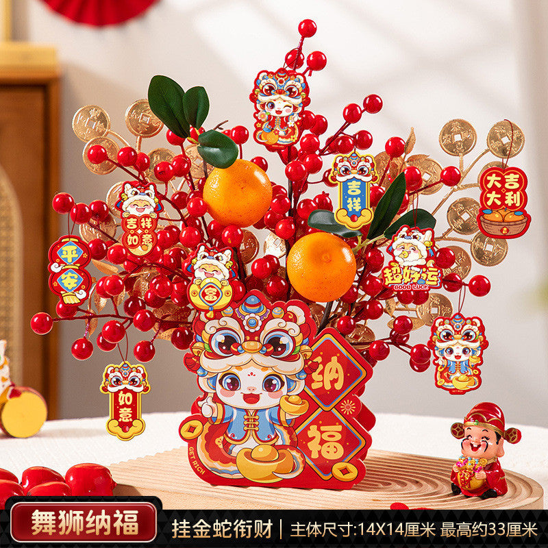 2025 New Year's Blessing Barrel Decoration Spring Festival Decoration Supplies 2025蛇年福桶新年装饰春节布置用品