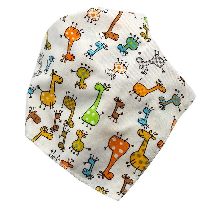 READY STOCK!!!Baby Kids Triangle Towel Baby Cotton Toddler Towel Baby Bib With Button Bibik Bayi 343