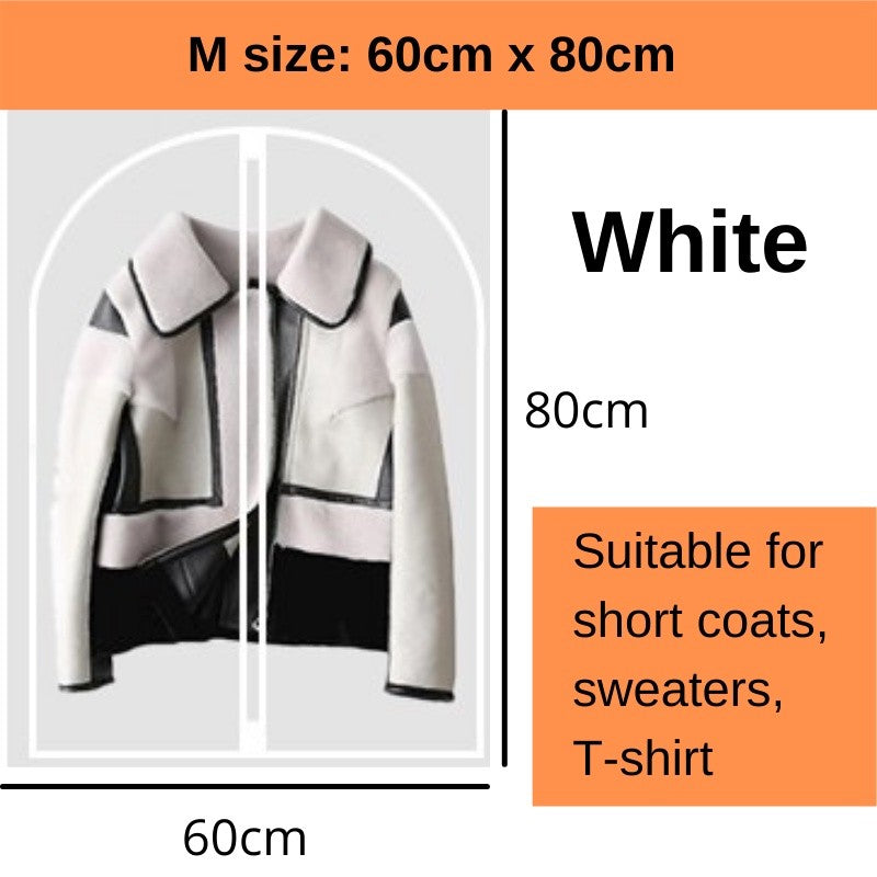 READY STOCK! Clothes Dust Cover Garment Bag Plastic Clothes Blazer Bag suit coat cloth cover 衣物防尘罩