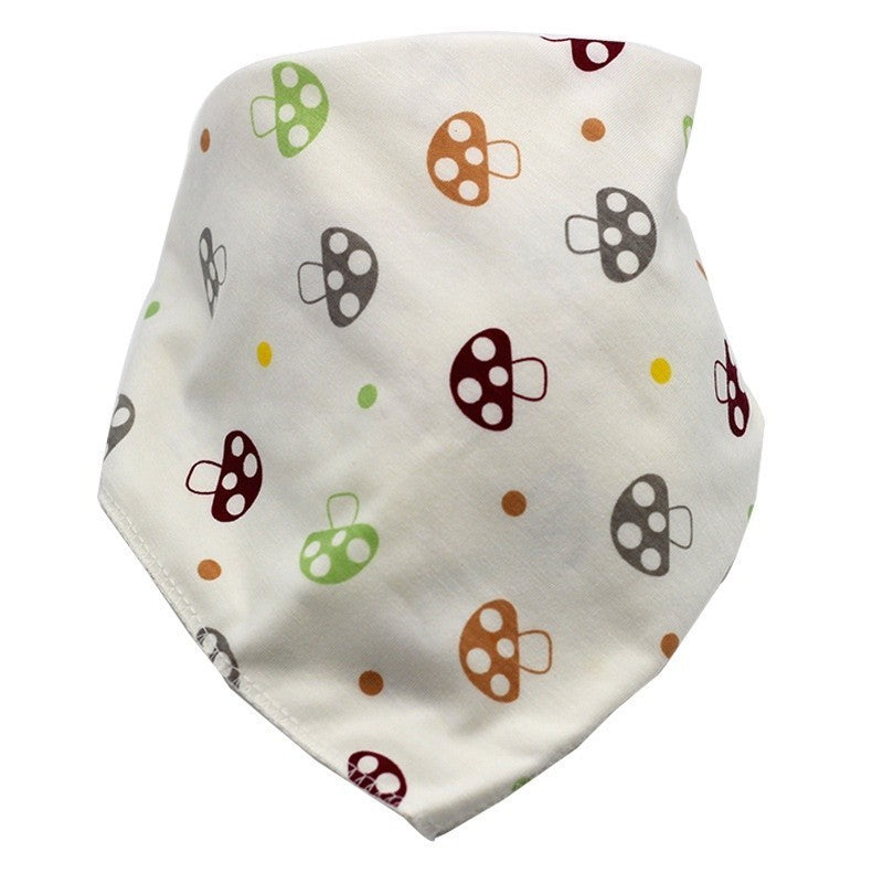 READY STOCK!!!Baby Kids Triangle Towel Baby Cotton Toddler Towel Baby Bib With Button Bibik Bayi 343