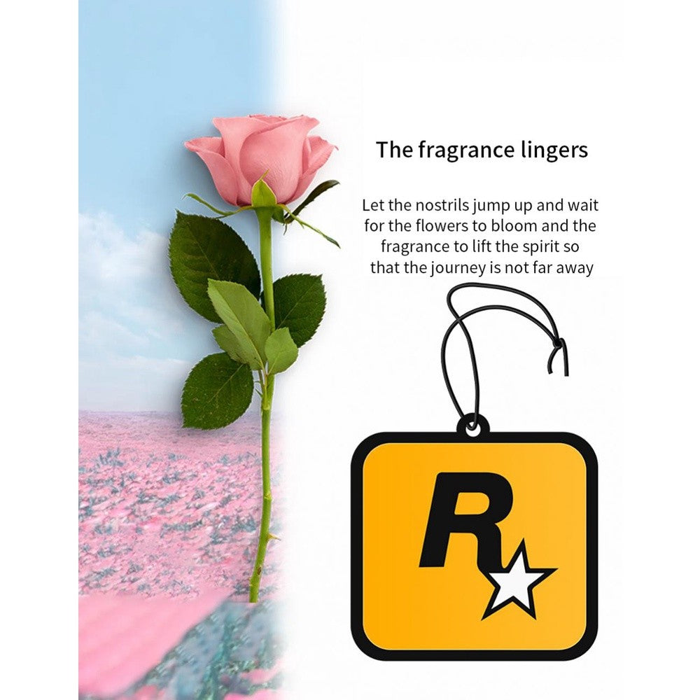 READY STOCK!!! Car Air Freshener Hanging Card | Trendy Car Interior Fragrance Pendant R-Star 潮流汽车香片R星挂饰