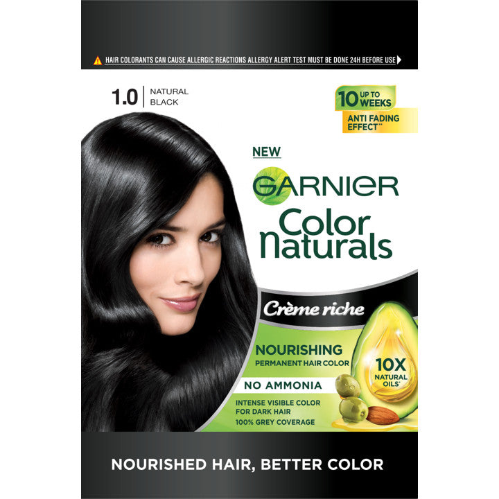 READY STOCK!!! Garnier Color Naturals | Long-Lasting Nourishing Cream Hair Color with Natural Oils | Grey Coverage