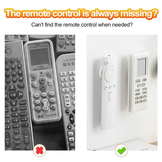 【READY STOCK】No-Drill Magnetic Remote Control Holder | Strong Adhesive Wall Mount Storage 免打孔遥控器磁吸贴