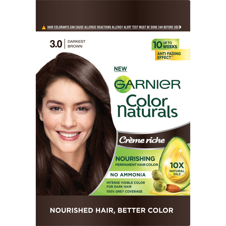 READY STOCK!!! Garnier Color Naturals | Long-Lasting Nourishing Cream Hair Color with Natural Oils | Grey Coverage