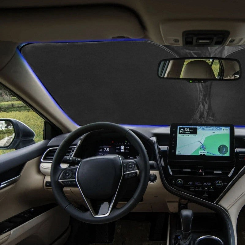 READY STOCK!!! Car Sunshade Reflective Laser Windshield Sun Shade UV Protection Foldable Sun Block Cover 镭射汽车遮阳挡