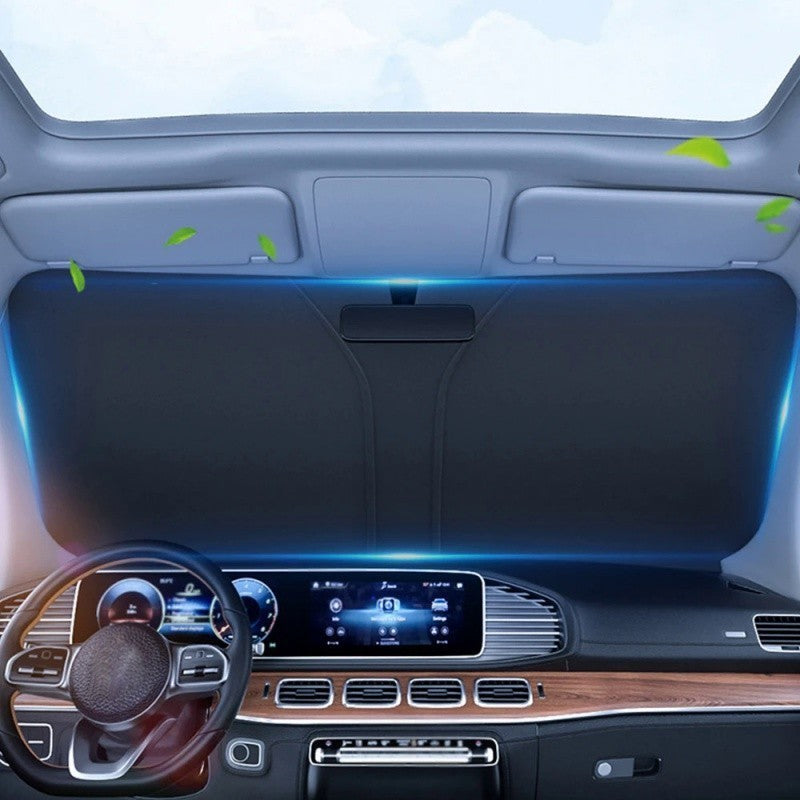 READY STOCK!!! Car Sunshade Reflective Laser Windshield Sun Shade UV Protection Foldable Sun Block Cover 镭射汽车遮阳挡