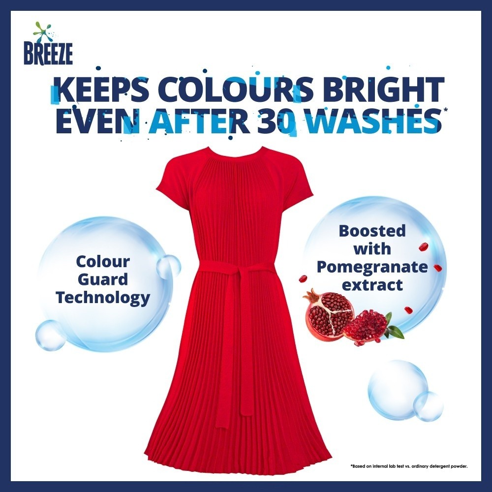 READY STOCK!!! Breeze Detergent Liquid Fragrance of Comfort Power Clean Colour Care 3.6kg Effective Cleaning and Fresh
