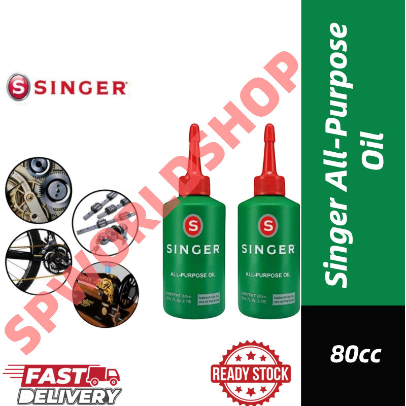 READY STOCK!!! Singer All Purpose Oil Multipurpose Lubricant for Sewing Machine, Home Appliances, Door Hinges, Tools