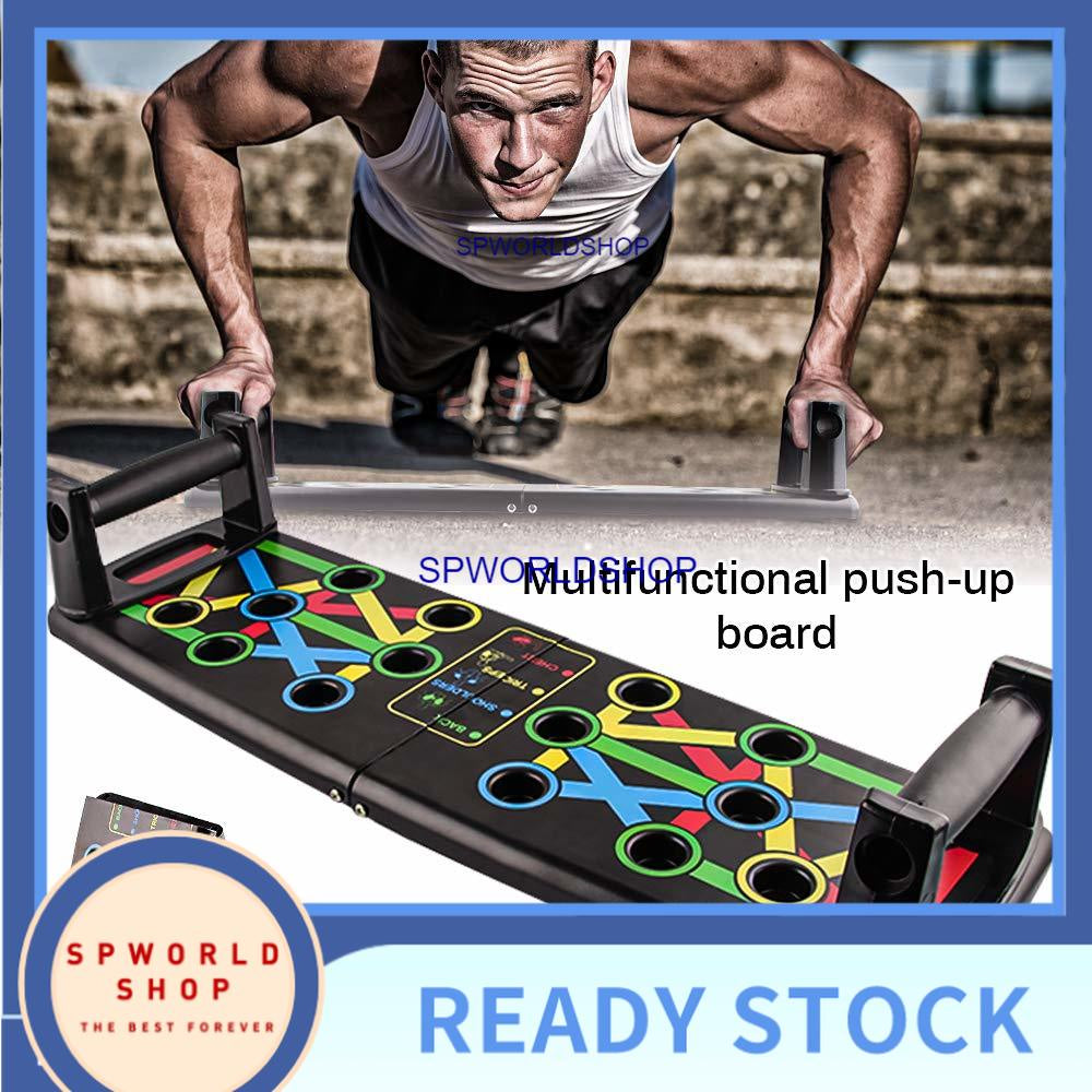 Folding Push Up Board Fitness Workout Train Muscle Exercise I-shaped Pushup Racks for Adults Indoor Home Muscle Training