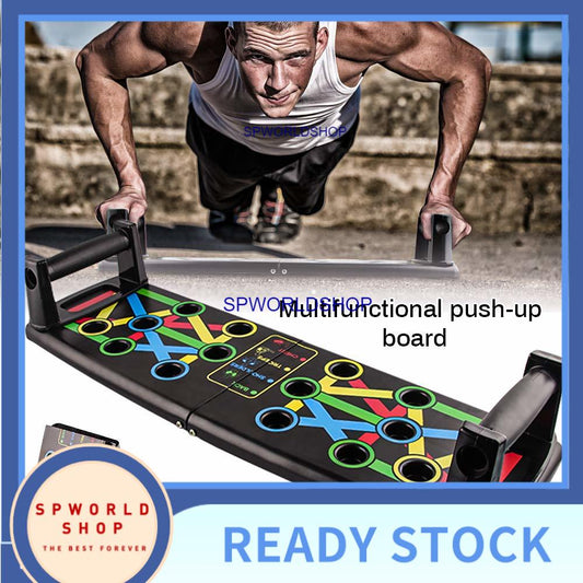 Folding Push Up Board Fitness Workout Train Muscle Exercise I-shaped Pushup Racks for Adults Indoor Home Muscle Training