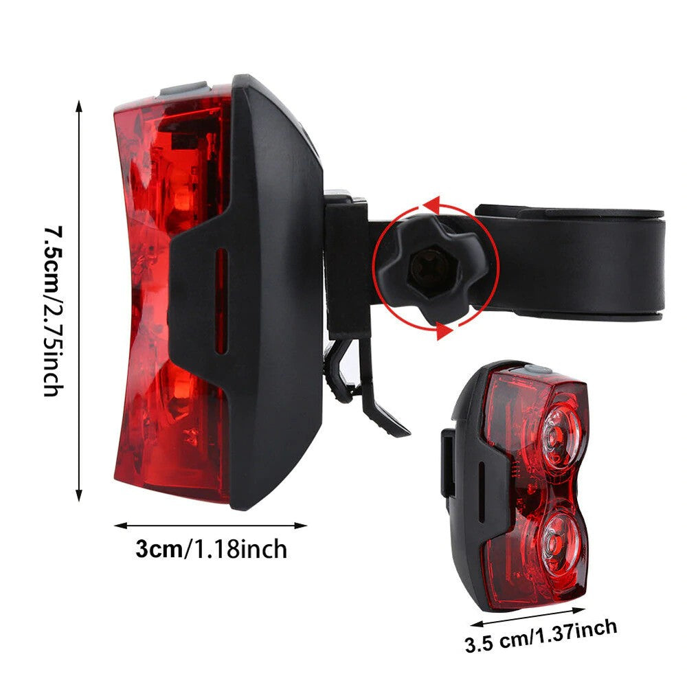 AAA Battery Style Red LED Bike Bicycle light LED Taillight Rear Tail Waterproof Safety Warning Light Cycling Portable