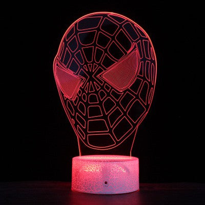 Superheroes Spiderman Thor Hammer Black Panther Icon LED Lamp Iron Man Captain America Shield 3D LED Light PREORDER