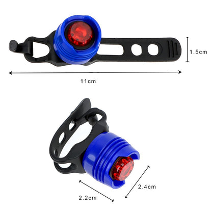 Safety Warning Lamp Cycling Light Helmet Red White LED Flash Lights Bike Front Rear Tail Aluminium Alloy