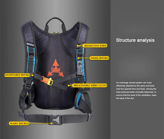 Waterproof 15L Bicycle Backpack,MTB Bike Hydration Backpack for men Cycling Water Backpack,with rain cover,no water bag