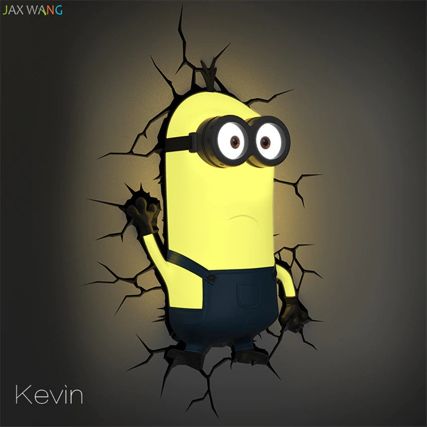 Cartoon Minions Stereo 3D Wall Night Lamps Children Bedroom Room Corridor Bedside Wall Birthday Gift Night PREORDER
