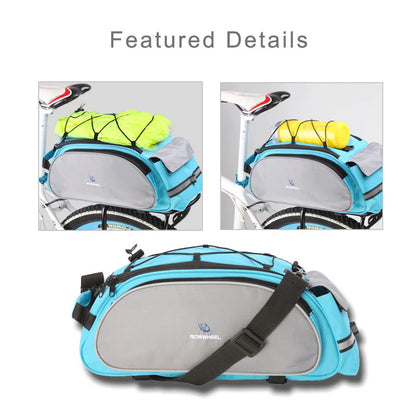 13L Bicycle Bag Multifunction Bike Tail Rear Bag Saddle Seat Pannier Bag Shoulder Handbag Bicicleta Basket Rack Trunk