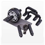 Push up Bracket Lean Abdomen Training with Skip Rope Anti-Skid Foam S-Type Grip Force Pull Rope Home Fitness Equipment