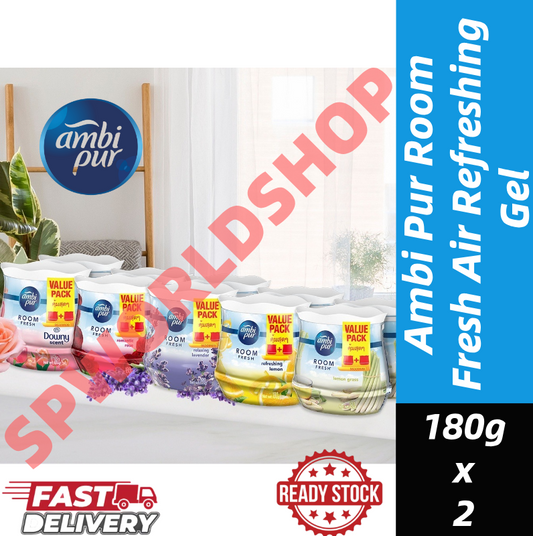 Ambi Pur Room Fresh Air Refreshing Gel (180g x 2) [Value Pack]
