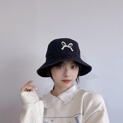 【READY STOCK】Denim Bucket Hat Unisex Sun Hat Casual Outdoor Travel Spring, Summer & Autumn Fisherman Cap 牛仔渔夫帽