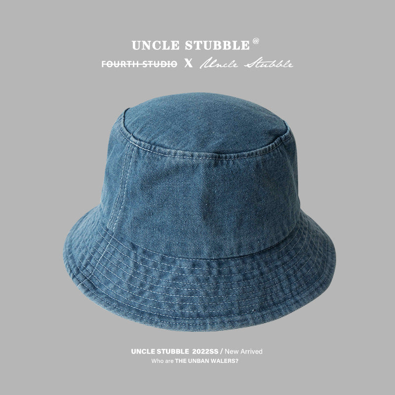 【READY STOCK】Denim Bucket Hat Unisex Sun Hat Casual Outdoor Travel Spring, Summer & Autumn Fisherman Cap 牛仔渔夫帽