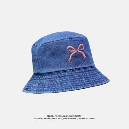 【READY STOCK】Denim Bucket Hat Unisex Sun Hat Casual Outdoor Travel Spring, Summer & Autumn Fisherman Cap 牛仔渔夫帽