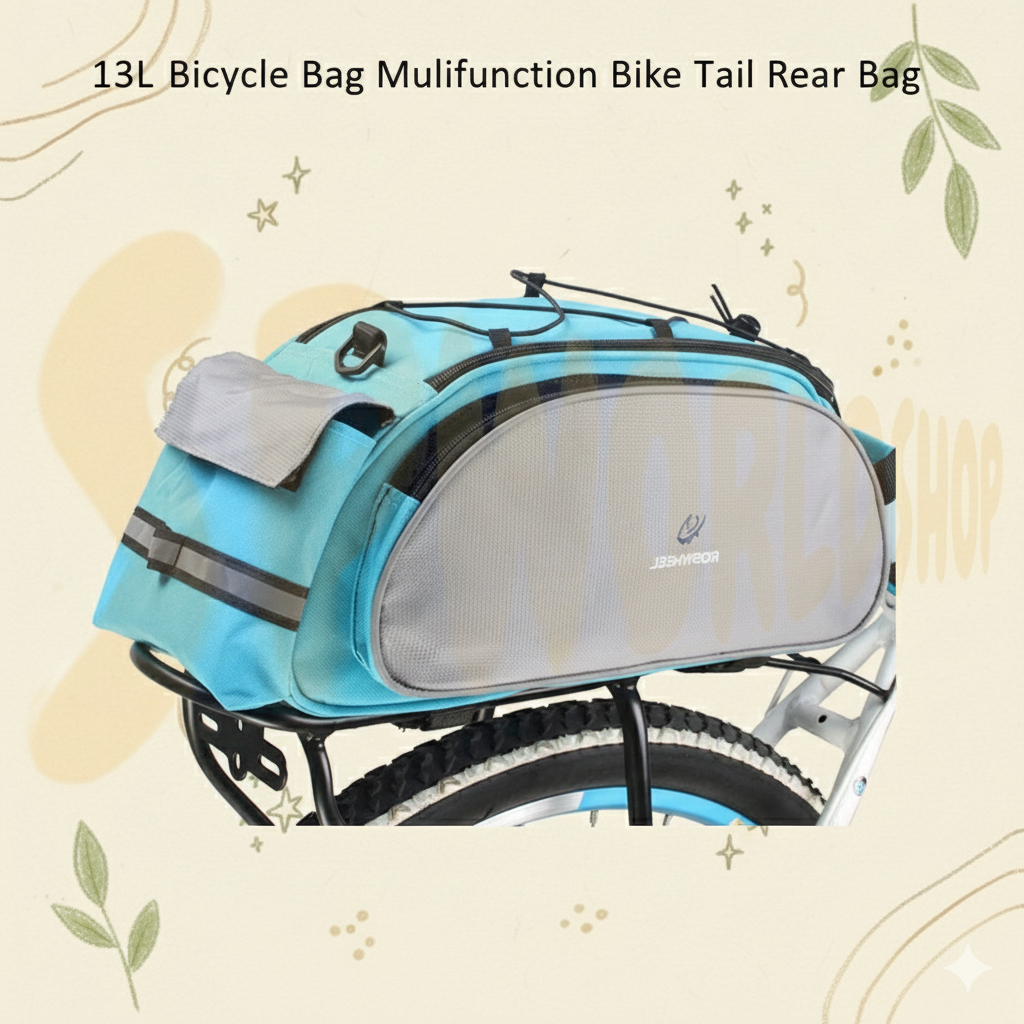 13L Bicycle Bag Multifunction Bike Tail Rear Bag Saddle Seat Pannier Bag Shoulder Handbag Bicicleta Basket Rack Trunk