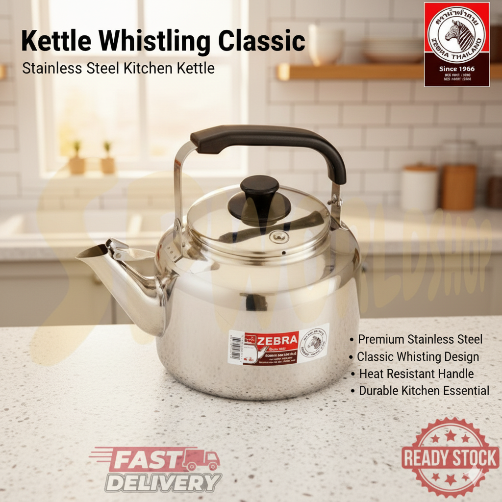 READY STOCK!!!ZEBRA Thailand Kettle Whistling Classic #0.8L#1.0L#1.5L#4.5L#7.5L