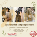READY STOCK!!!SSB1102 2Strap Leather Sling Bag Shoulder Tote Bag Retro Solid Sling Bag Women Korean Style Casual Hand
