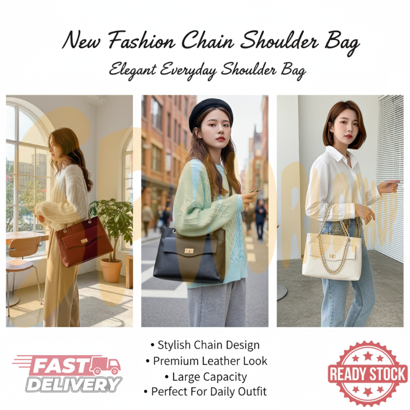 READY STOCK!!!BSB1101 PU Sling Bag New Fashion Casual Lady Handbag Beg Solid Color Shoulder Casual Bucket Bags大容量斜挎包