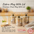 READY STOCK!!!Zebra Mug With Lid (9cm/10cm/11cm/12cm/14cm)