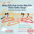READY STOCKS!!!Mickey Kitty Pooh Cartoon Baby Kids Plastic Clothes Hanger卡通衣挂