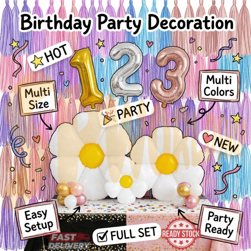 高级感生日布置 | Aesthetic Birthday Garland & Backdrop Set | 氛围感DIY派对装饰