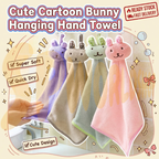 BUNNY CARE | 萌兔挂式擦手巾：加厚超吸水、速干不掉毛 | 厨卫通用 Premium Bunny Hanging Towel | High-Absorbency & Lint-Free Design