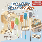 EXTENDABLE CARE | 伸缩式纤维除尘掸：超长手柄、强力吸附灰尘 | 缝隙高处通用 Professional Microfiber Duster | Long Handle & Static Dust Absorption