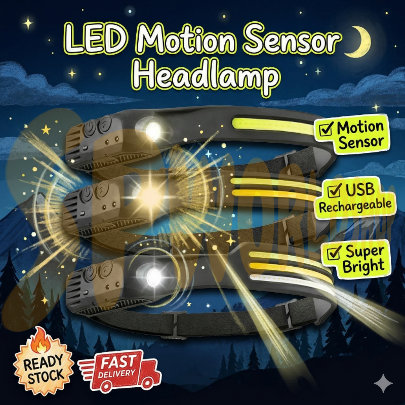 Aesthetic & Functional [FREE HANDS] 随行光影 | 智能感应超广角头灯：挥手即亮，轻盈无感 Wave-Sensing Wide Beam Headlight | Lightweight Night Gear