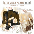 Women’s Mock Neck Inner Wear | Soft Modal Long Sleeve Top | Muslimah Inner Baju Perempuan E516 | Skin-Friendly Layering 莫代尔高领打底衫 丝滑透气 叠穿必备