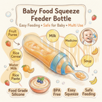 Baby Squeeze Feeder Bottle (A-0055) | Silicone Cereal Rice Paste Feeder | Soft Food Supplement Spoon | Botol Penyusuan Bayi 婴儿米糊喂养瓶 硅胶挤压式 辅食神器