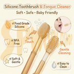 360° Silicone Baby Toothbrush | Soft Tongue Scraper for Newborns | Safe Oral Hygiene Kit | Pembersih Mulut Bayi 婴儿口腔清洁 软毛牙刷 解决奶垢