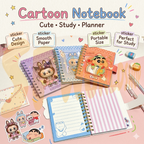 Cute Cartoon Portable Notebook | Mini Pocket Journal for Students | Small Memo Pad School & Office Supplies 可爱卡通记事本 迷你口袋本 随身笔记