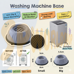 1Pcs/4Pcs Washing Machine Base | Anti-Vibration Foot Pad | Universal Fridge & Furniture Stand | Anti-Slip Shock Absorber 洗衣机脚垫 减震防滑 增高防潮 冰箱底座