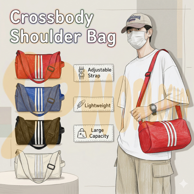 2-Way Nylon Hobo Bag | Lightweight Crossbody Messenger Bag B07136 | Water-Resistant Travel Sling Bag | Beg Bahu Wanita 极简机能风 尼龙斜挎包 腋下包 运动休闲