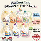 【READY STOCK】Daia Smart All-In Softergent Liquid Detergent 3.6kg 1 Box of 4 Bottle