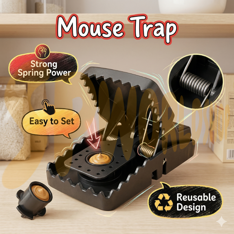 【READY STOCK】Mouse Trap | Strong Rat Trap Catcher | Reusable Rodent Control Snap Trap 老鼠夹