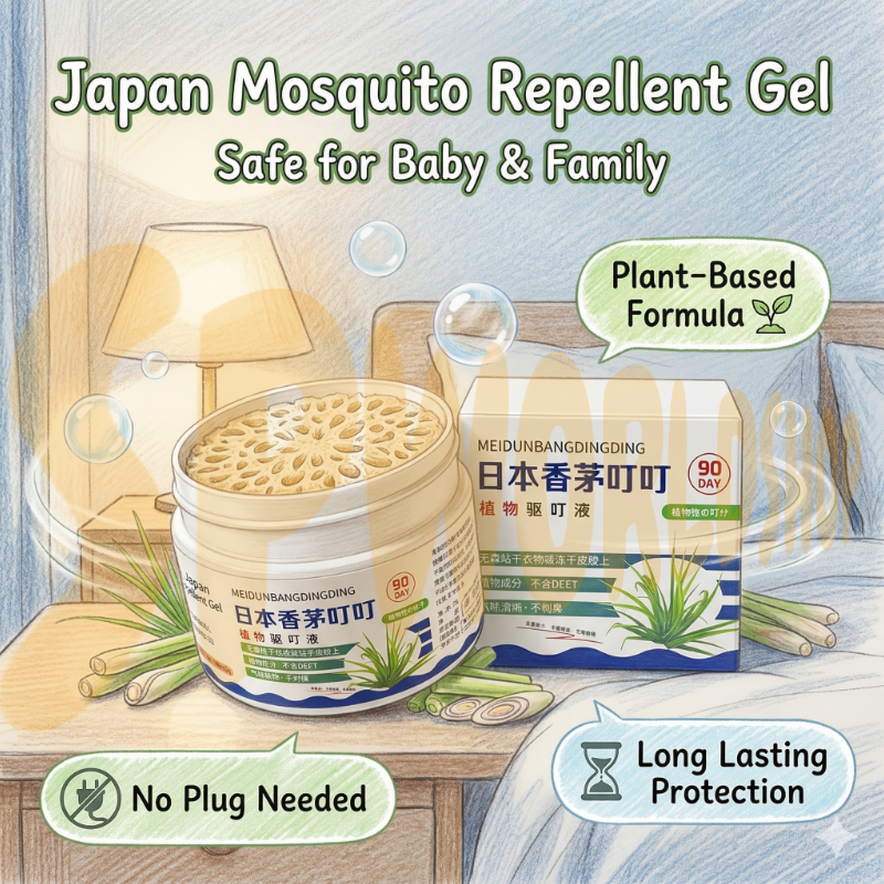 【READY STOCK】Japan Mosquito Repellent Gel | Long-Lasting Insect Repellent | Safe for Home & Outdoor 日本香茅叮叮