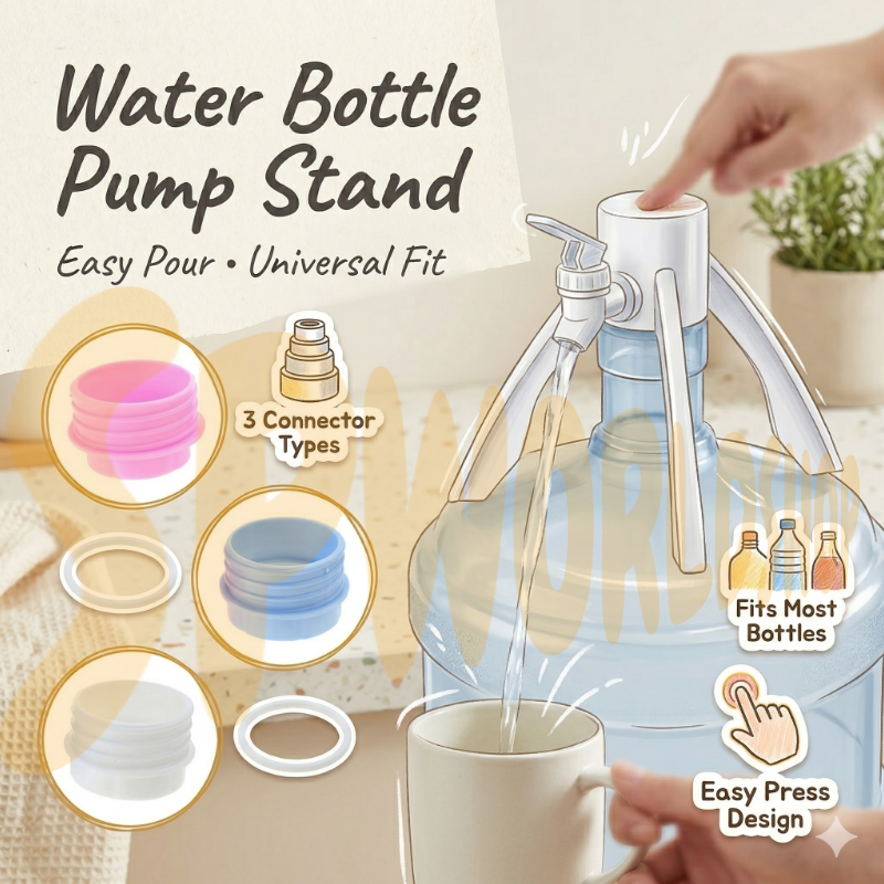【READY STOCK】Large Water Bottle Stand | Heavy Duty Mineral Water Dispenser Rack | Stable & Space-Saving Holder 大桶矿泉水桶支架
