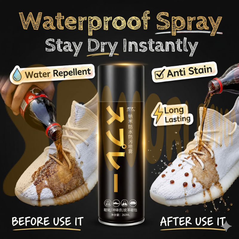 Nano Waterproof Spray for Shoes & Boots｜Invisible Water & Stain Repellent Spray for Shoes 鞋靴纳米防水防污喷雾剂