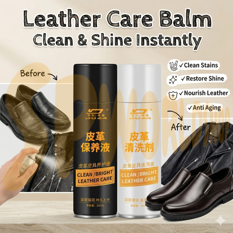 READY STOCK!!! Clean/Bright Leather Care | Powerful & Safe Formula | Nourishing & Restoring Formula 皮革清洗剂/皮革保养液