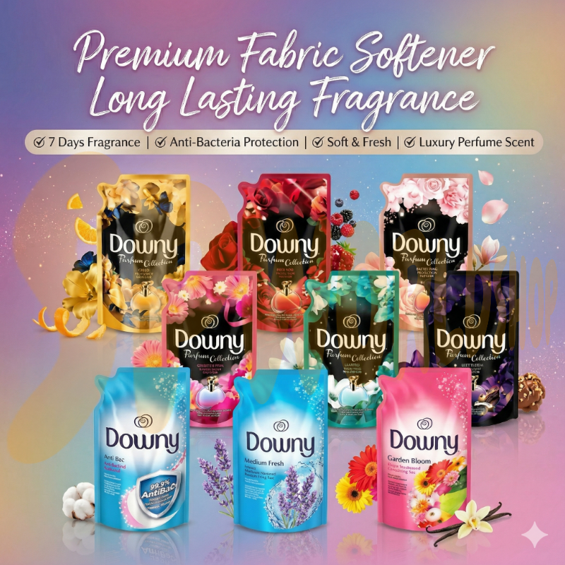 ✅ READY STOCK‼️ Downy Fabric Softener Refill 1.35L/1.4L/1.5L | Pewangi Pakaian Harum Tahan Lama Lembut Segar