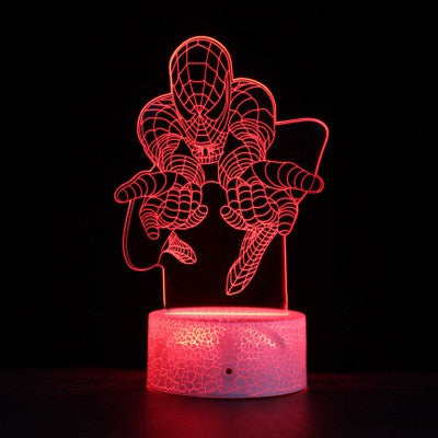 Superheroes Spiderman Thor Hammer Black Panther Icon LED Lamp Iron Man Captain America Shield 3D LED Light PREORDER