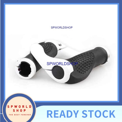 1 Pair Bicycle Handlebar Grip Ergonomic Anti-Skid Lock-on Handle Cover Aluminum Alloy Rubber Grips MTB Bike Accessories